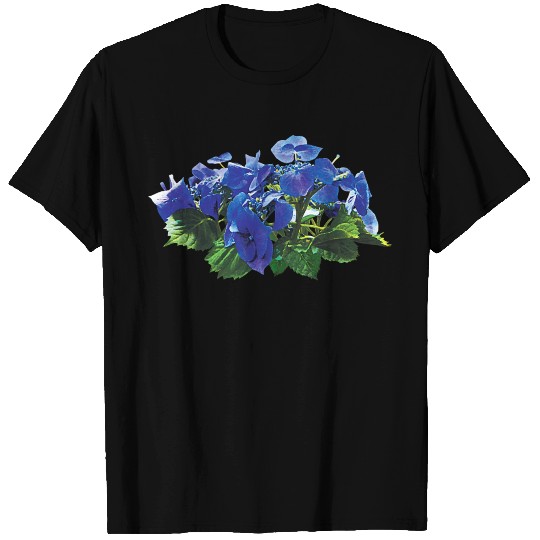 Dark Blue Hydrangea Lace Cap Hydrangea T-shirt