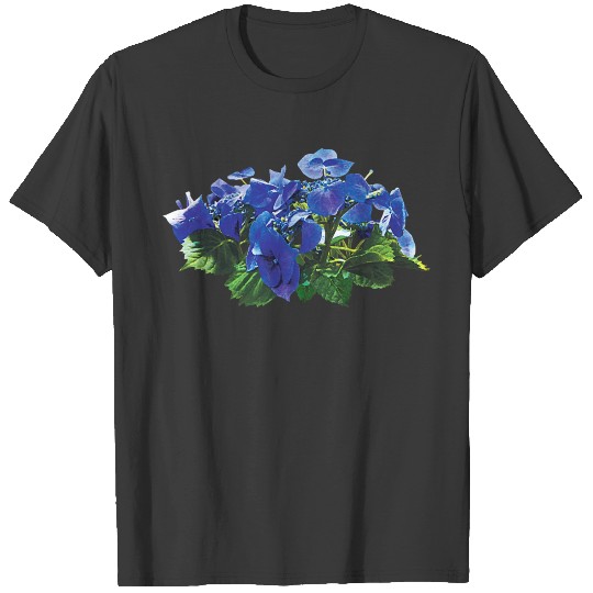 Dark Blue Hydrangea Lace Cap Hydrangea T-shirt