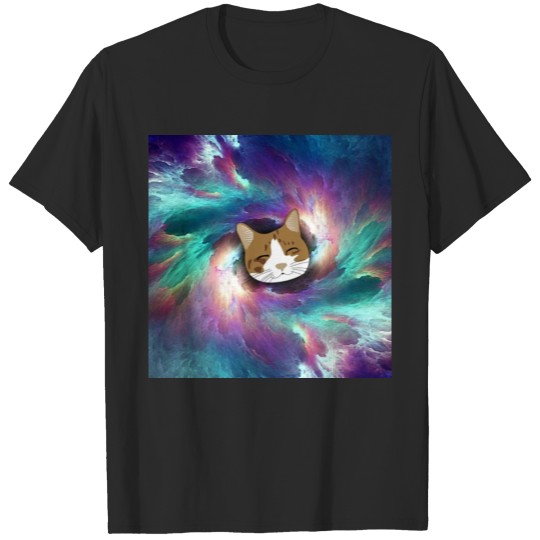 Discover Cat face in the space T-shirt