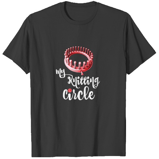 My Knitting Circle White Letters YES T-shirt