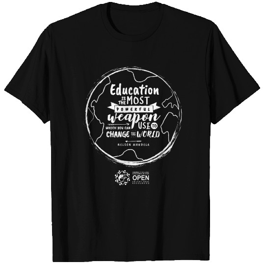 Education is the most powerful weapon (White) T-shirt