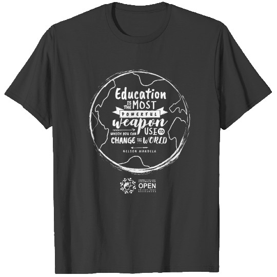 Education is the most powerful weapon (White) T-shirt