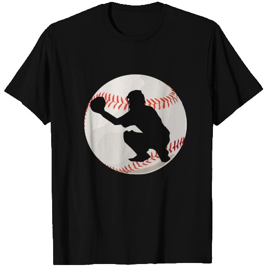 Baseball Catcher Silhouette T-shirt