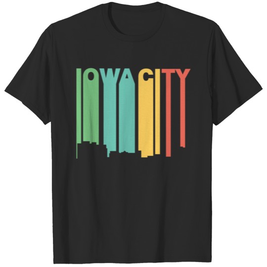 Discover Retro 1970's Style Iowa City Iowa Skyline T-shirt