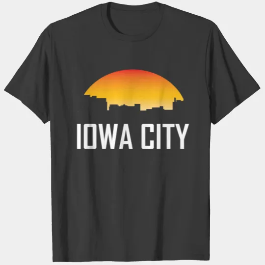 Iowa City Iowa Sunset Skyline T-shirt