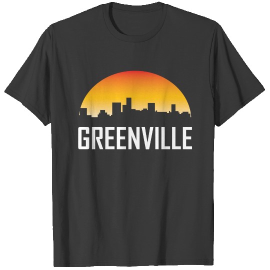 Greenville South Carolina Sunset Skyline T-shirt