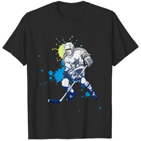 Discover icehockey hockey player ice splash team play off l T-shirt