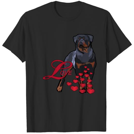 Discover Love Is A Rottweiler T-shirt