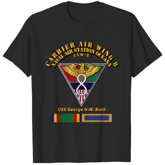 Discover Carrier Air Wing 8 Black T Shirt T-shirt