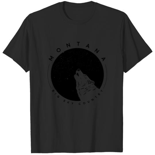 Discover Montana Wolf Night Sky T-shirt