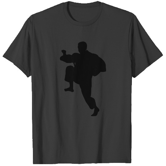 Kung fu fighter silhouette 3 T-shirt
