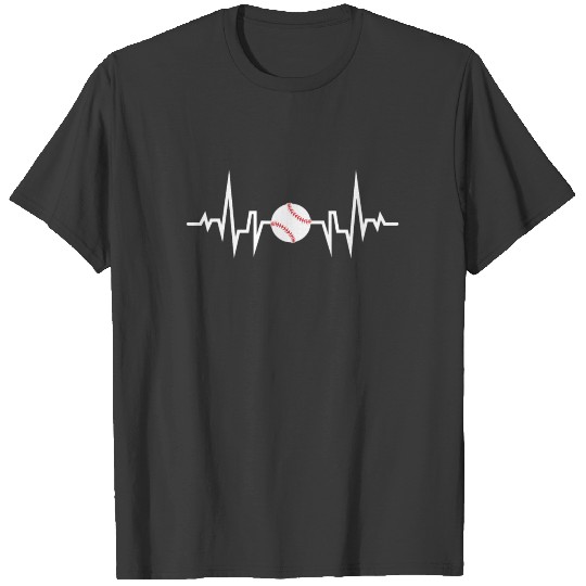 Baseball is Life Heartbeat Medical Shirt T-shirt