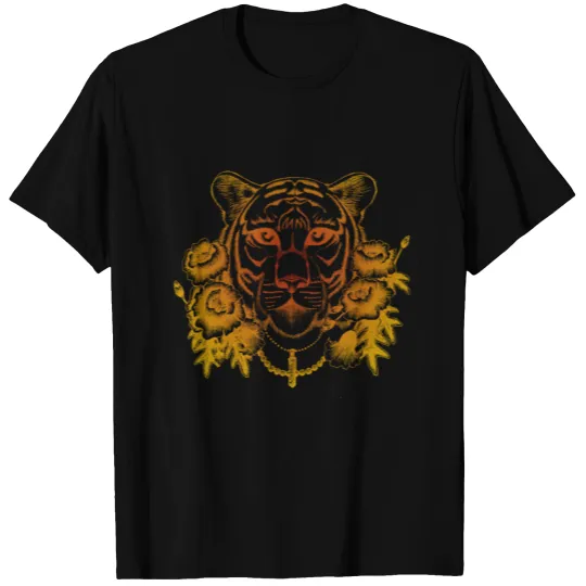 Tiger & Poppies Fire Red T-shirt