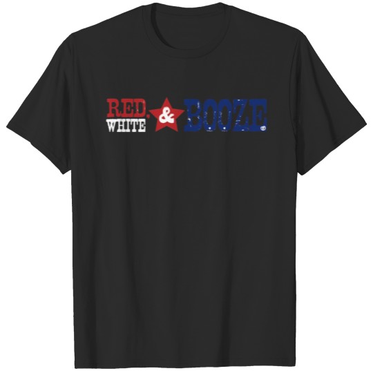 Discover red white booze T-shirt
