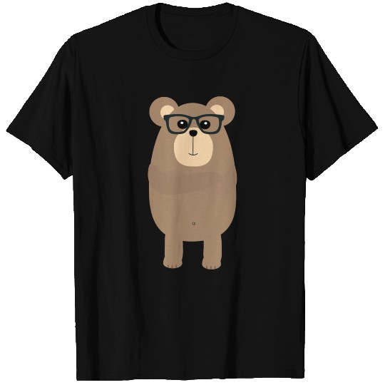 Nerd Brown Bear Ssn39 T-shirt