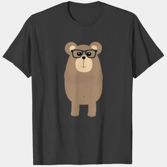 Nerd Brown Bear Ssn39 T-shirt