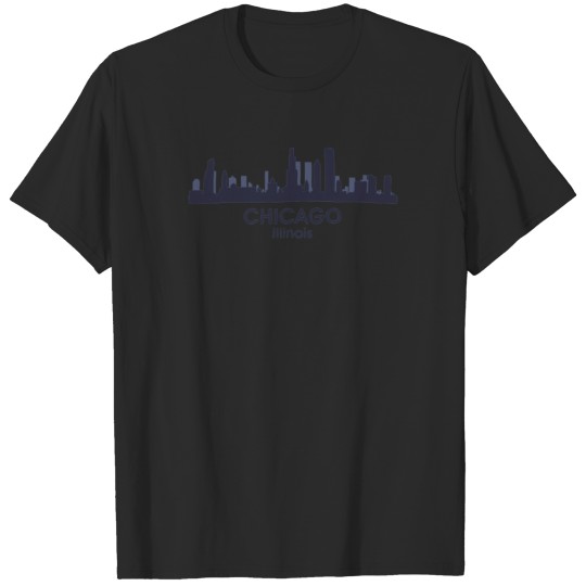 Discover Chicago Illinois City Skyline T-shirt