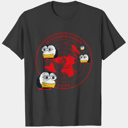 Flat Earth People Everywhere Watching - red T-shirt