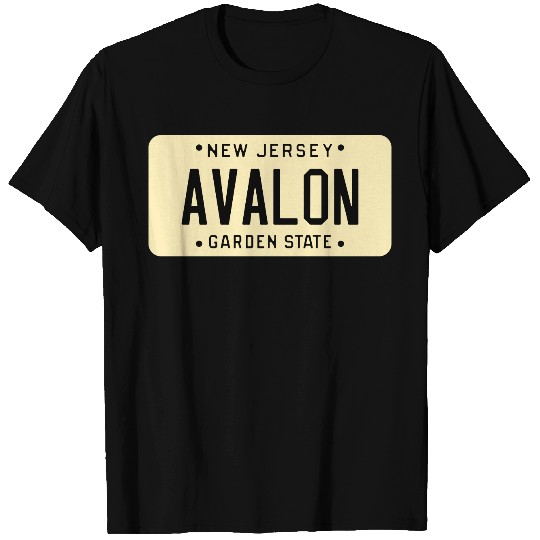 Avalon New Jersey License Plate T-shirt