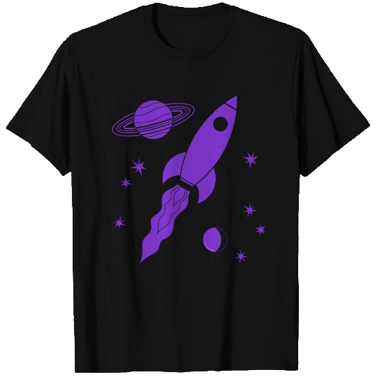rocket purple T-shirt