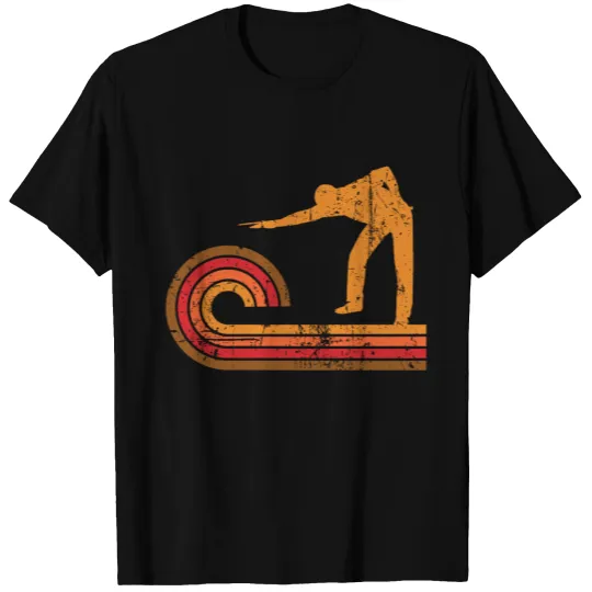 Retro Style Pool Player Silhouette Billiards T-shirt
