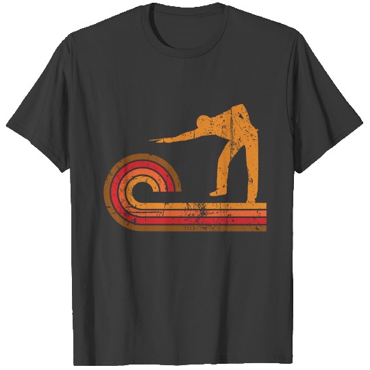 Retro Style Pool Player Silhouette Billiards T-shirt