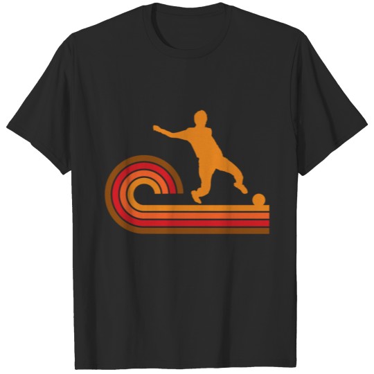 Discover Retro Style Soccer Player Silhouette Sports T-shirt