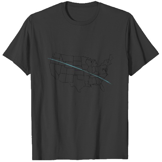 Solar Eclipse Totality Map "Totality Pathfinder" T-shirt