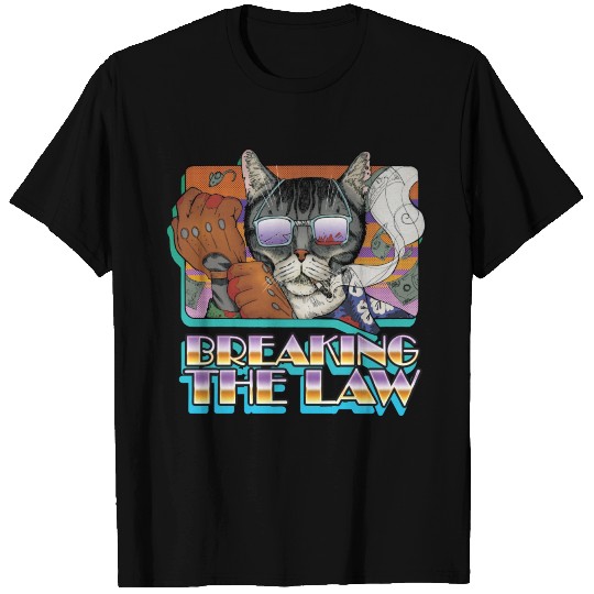 Crime Cat Breaking the Law T-shirt