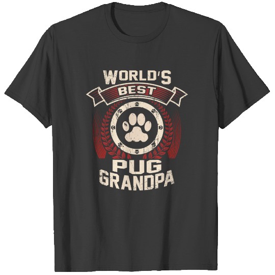 World's Best Pug Grandpa T-shirt