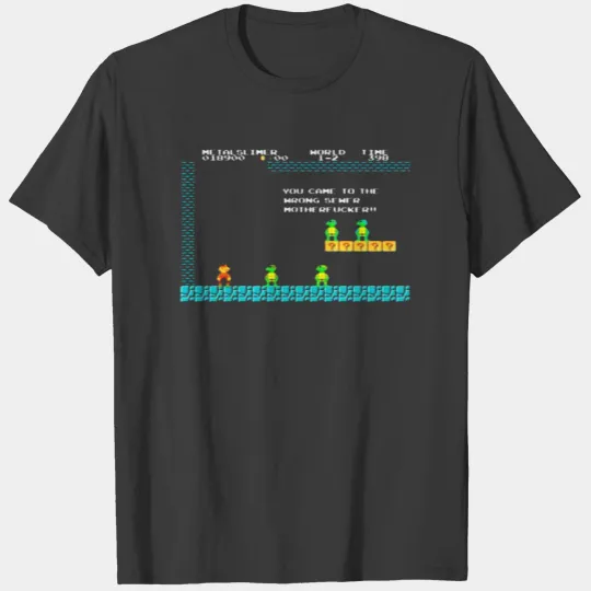 MARIO BROS KILLING TURTLES NO MORE T-shirt