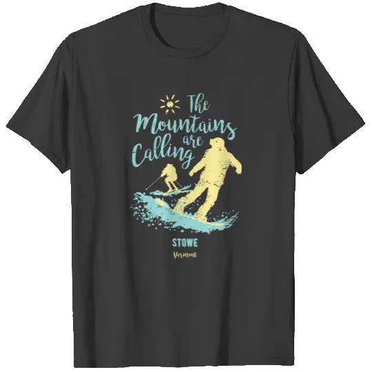 Snowboard Ski Stowe Vermont T-shirt