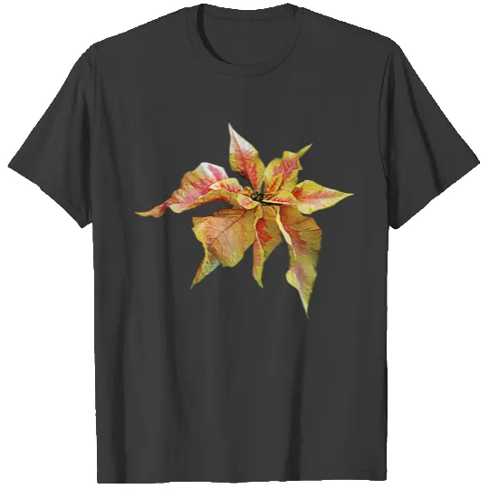Fancy Pink and Yellow Poinsettia T-shirt