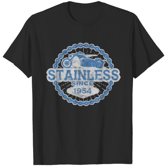 Discover stainless biker shirt born ride road man 1954 T-shirt