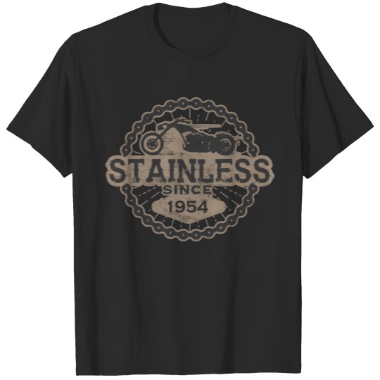 Discover stainless biker shirt born ride road old 1954 T-shirt