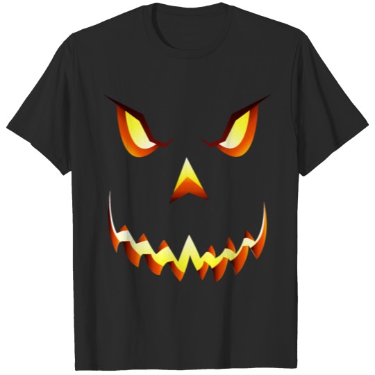 Super Boy Halloween scary face smile pumpkin T-shirt