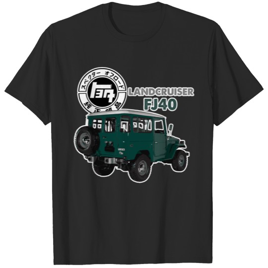 Discover GREEN PRISTINE FJ40 WITH RETRO LOGO T-shirt