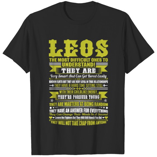 Discover Leos Most Difficult Ones To Understand Zodiac Tees T-shirt