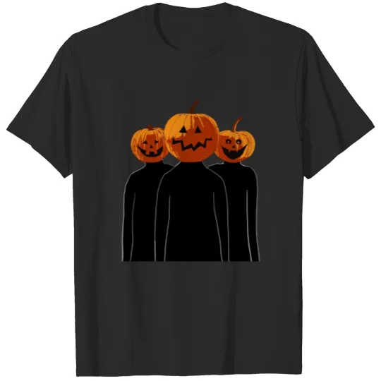 Creepy Pumpkin Heads Spooky Halloween T-shirt