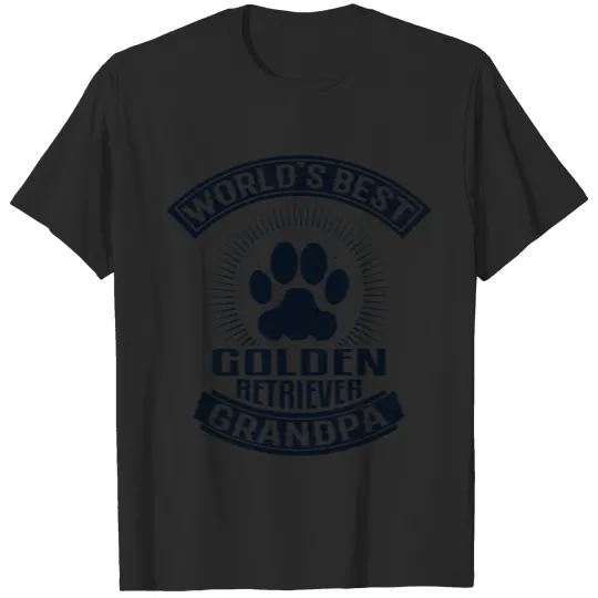 Discover World's Best Golden Retriever Grandpa T-shirt