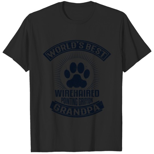 Discover World's Best Wirehaired Pointing Griffon Grandpa T-shirt