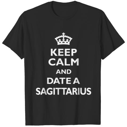 Sagittarius Zodiac Keep Calm Date with Cool Funny T-shirt