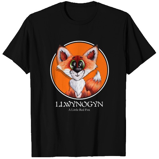 llwynogyn - a little red fox (white) T-shirt