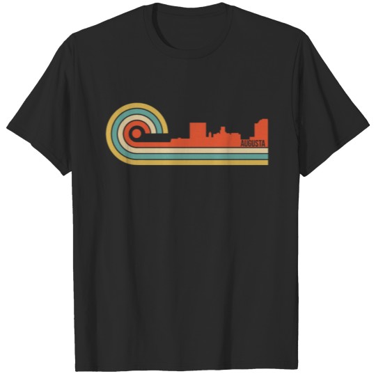 Discover Retro Style Augusta Georgia Skyline T-shirt