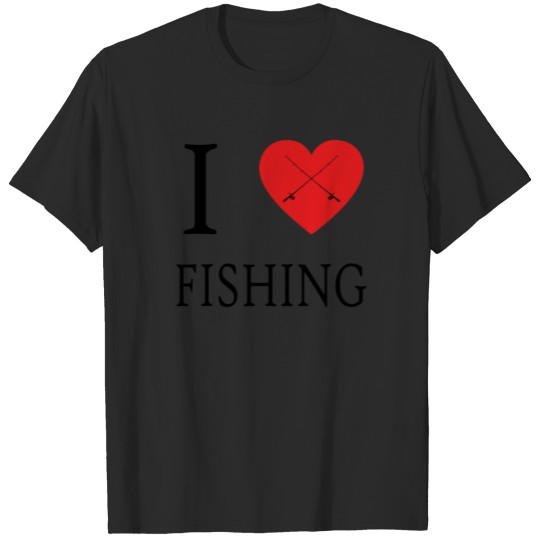 Discover i love fishing angeln fischen fishing koeder fly T-shirt