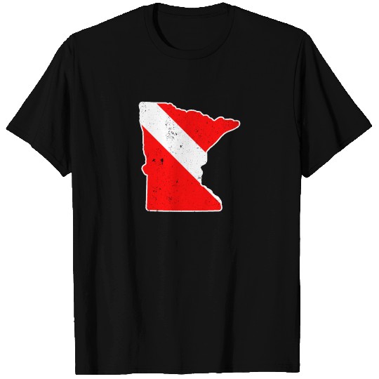 Minnesota Scuba Dive Flag Diver Down Flag Shirt T-shirt
