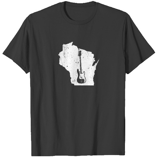 Wisconsin Bass Player T Shirt Bass Guitar T Shirt T-shirt