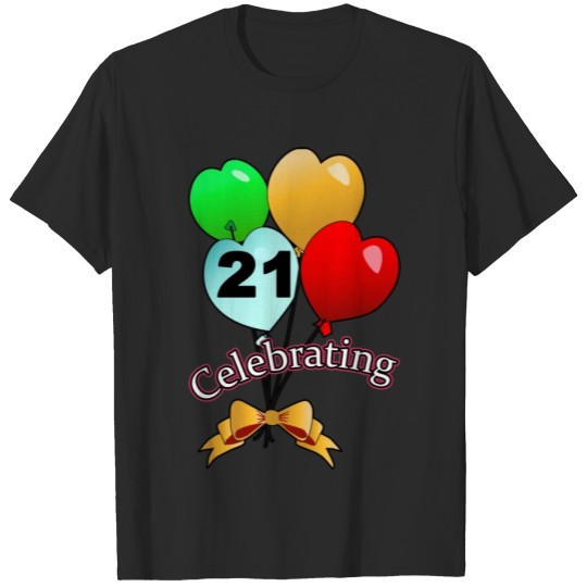 Discover 21st Celebrating,Anniversary,Birthday T-shirt T-shirt