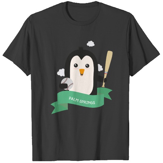 Baseball Penguin from PALM SPRINGS Gift T-shirt