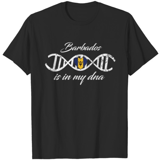 Discover love my dna dns land country Barbados T-shirt